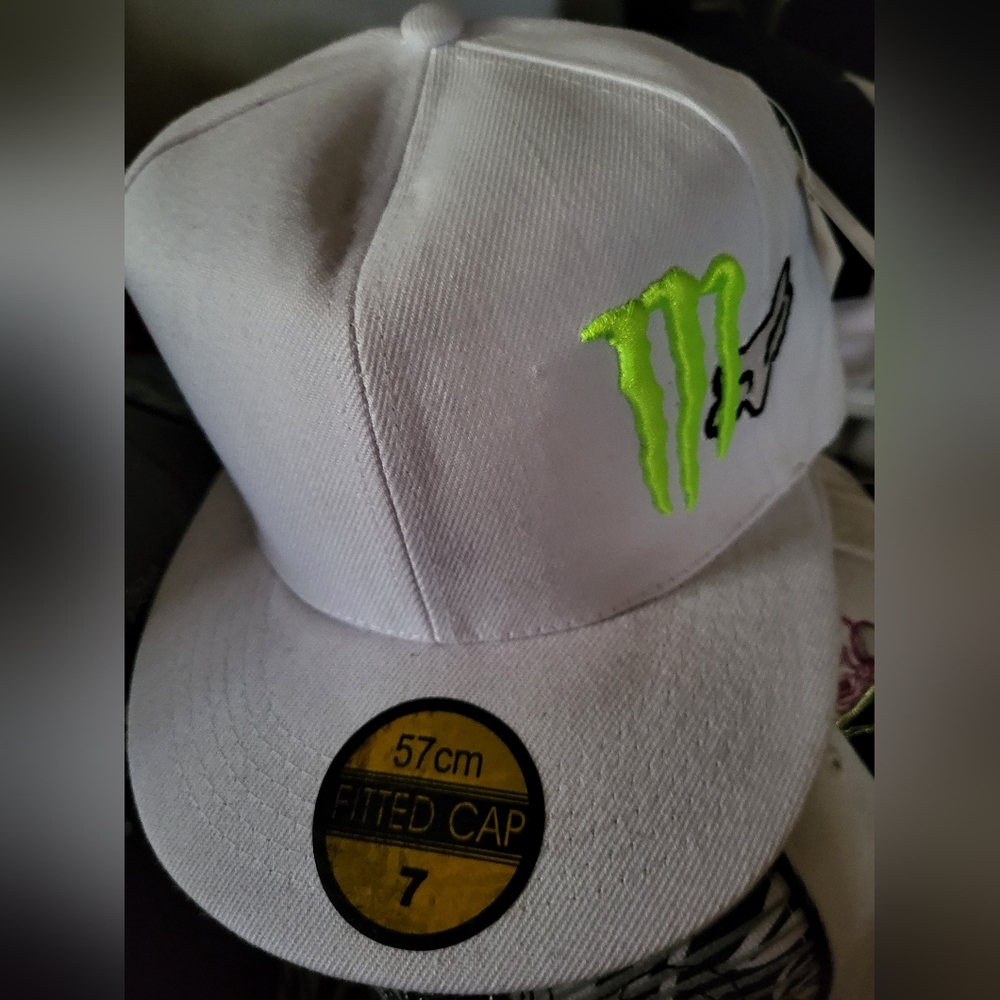 COPY - Monster energy drink collector's hats/White & Green  limited edition sty…